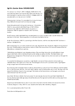 A preview of a PDF biography for Baker, Eric Gordon